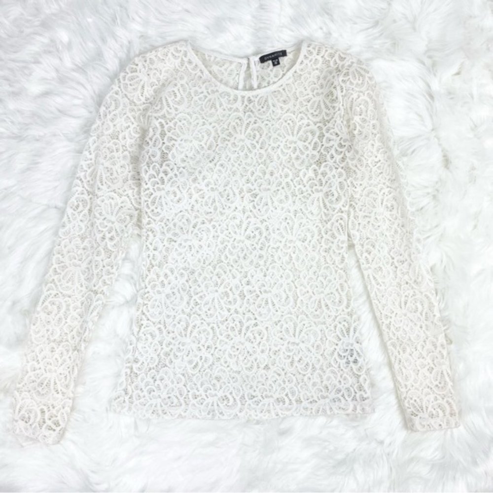 DYNAMITE Long Sleeve Lace Top Size XS